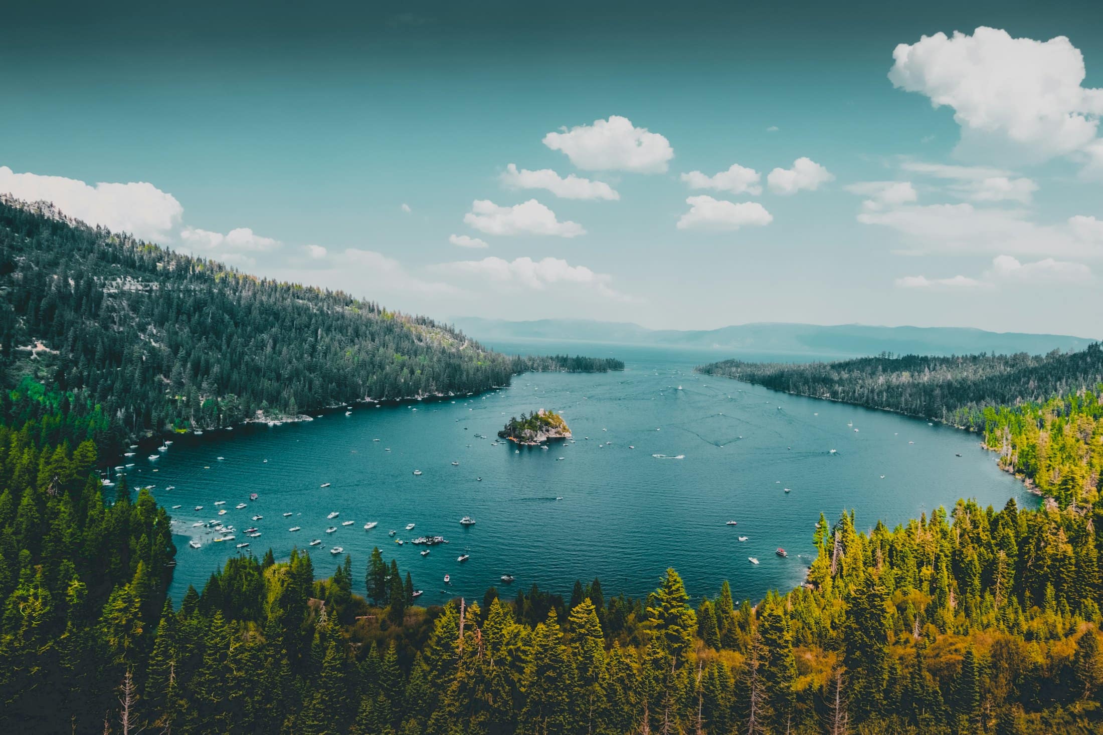 Emerald Bay, Lake Tahoe, from above