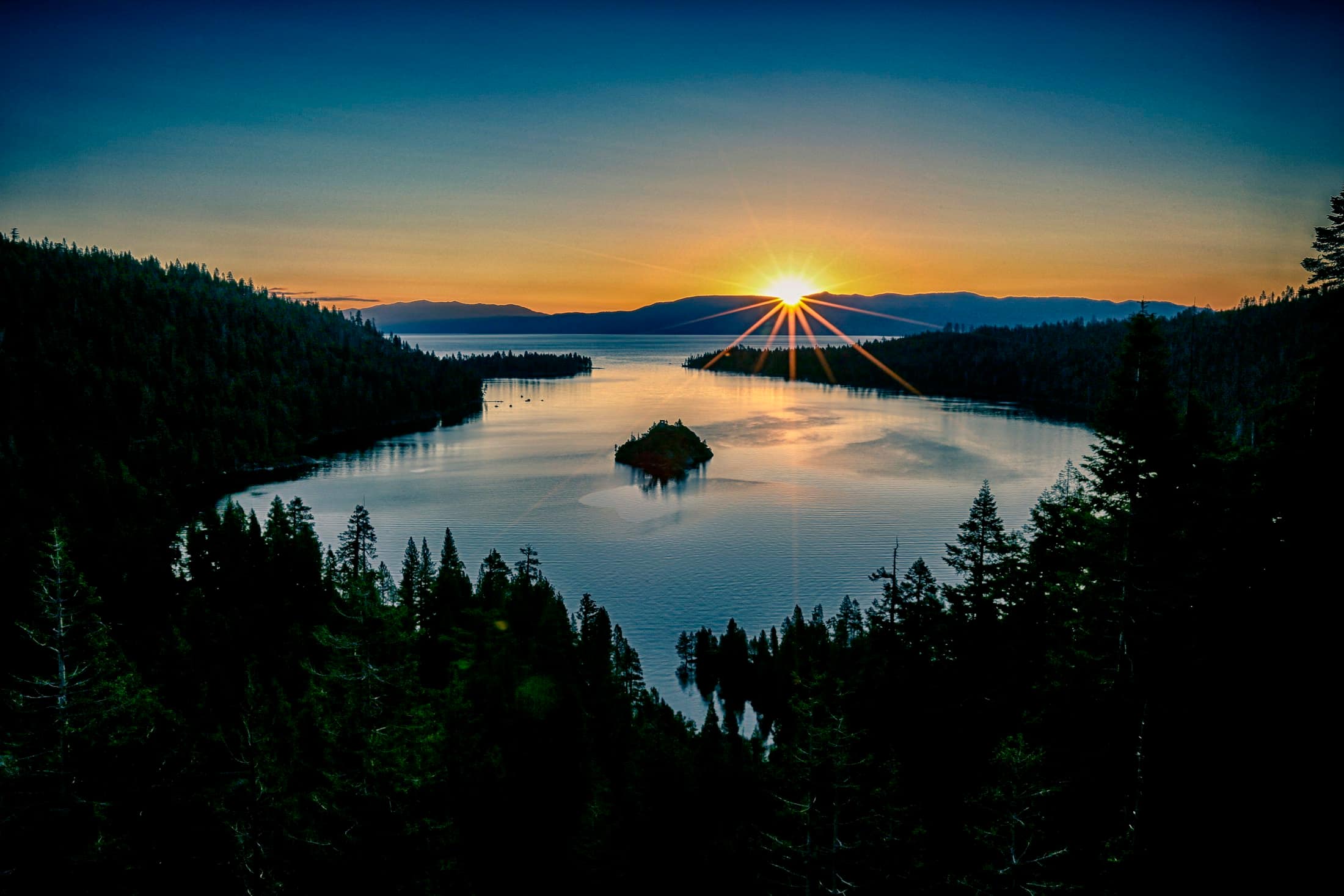 Sunrise over Emerald Bay, Lake Tahoe